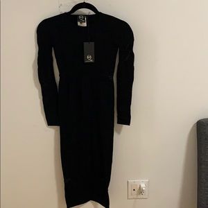 NWT Auth. Sexy Alexander McQueen Black body-con Dress